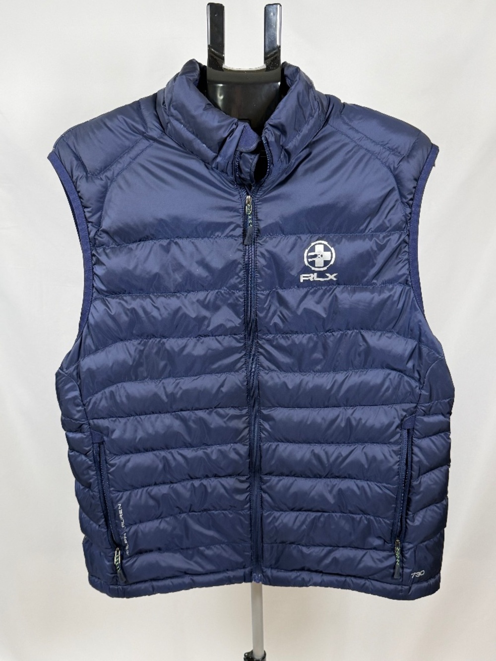 Ralph Lauren RLX Men's XL 730 Down Puffer Vest Navy Blue